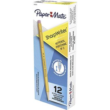 Imagem de Paper Mate Lapiseiras SharpWriter, 0,7 mm, HB nº 2, amarelo, 432 unidades, pacote com 36