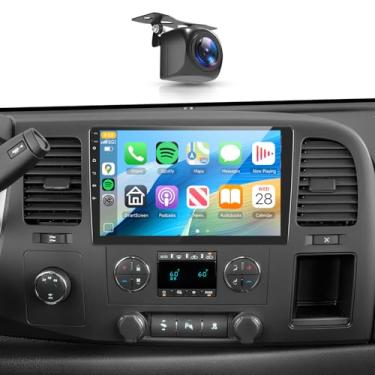 Imagem de Estéreo automotivo de 6 + 128 G para Chevrolet Chevy Silverado/GMC Yukon 2007-2014 8 núcleos sem fio Carplay Android Auto, rádio IPS de tela sensível ao toque de 10 polegadas, Android/GPS/WiFi/FM AM