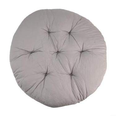 Imagem de Cadeira suspensa à prova d'água 50 x 50 cm almofada de assento de poliéster com enchimento de algodão PP para cadeiras de balanço internas, espreguiçadeiras, sala de estar e pátio, design redondo