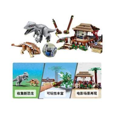 Imagem de Conjunto De Blocos De Montar Dinossauro Indominus Rex Vs Ankylosaurus 
