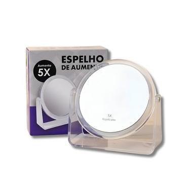 Imagem de Espelho de Aumento 5x com Suporte Mesa