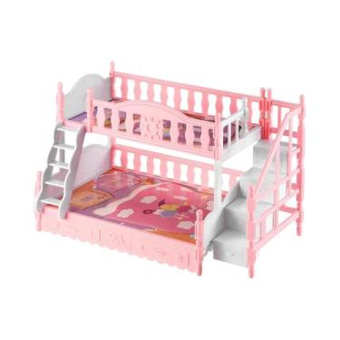 Imagem de Cama De Princesa Em Miniatura Para Meninas Com Dupla Camada E Acessóri