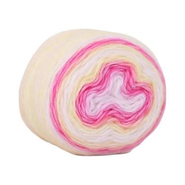 Imagem de Fio De Lã Arco-Íris 100g Macio Para Tricô Manual De Chapéus, Cachecóis