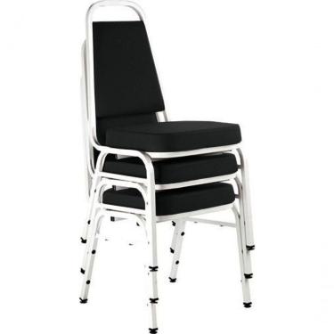 Imagem de Kit Com 3 Cadeiras Empilháveis Linha Hotel Plus Preto