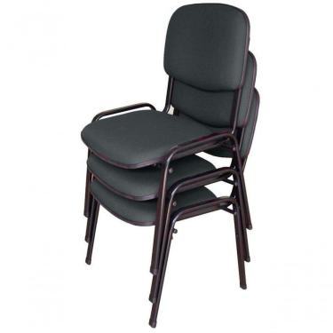 Imagem de 03 Cadeiras Para Auditórios Linha Hotel Auditório Cinza