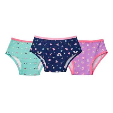 Imagem de Kit 3 Calcinhas Microfibra Infantil 8 Ao 14 Puket Cor:SortidasTamanho: