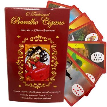 Imagem de Baralho Cigano Lenormand  36 Cartas Plastificadas + Presente