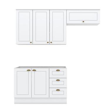 Imagem de Cozinha Modulada Americana 3 Peças Branco Hp – Henn