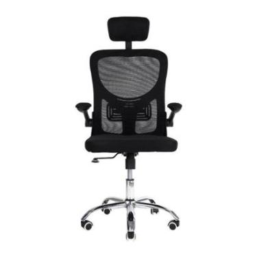 Imagem de Cadeira de escritório Diretor com Encosto de Cabeça Flink Preta Healer-Unissex