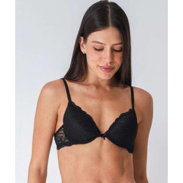 Imagem de Sutiã de Renda Push Up Com Bojo Marisa Preto-48031, Preto, 42