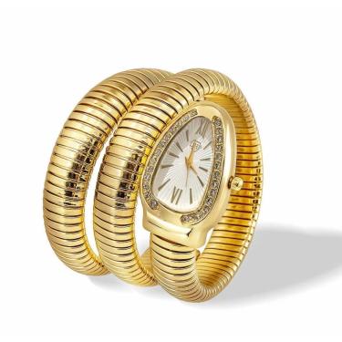 Imagem de Relógio Bracelete Cobra – Luxo e Poder no Seu Pulso Dourado Gold Feminino