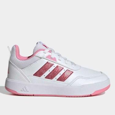 Imagem de Tênis Infantil Adidas Tensaur Sport 3.0, Branco, Rosa, 30