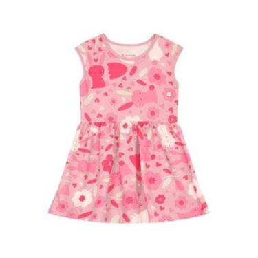 Imagem de Vestido infantil menina de bichinhos Brandili -Rosa-Feminino