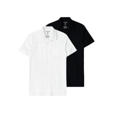 Imagem de Kit com 2 Camisetas Polo Masculina Malwee 1000004429 Branco-Masculino