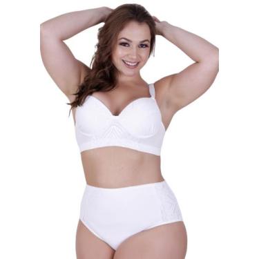 Imagem de Conjunto de Lingerie Plus Size Sutiã Reforçado e Calcinha Cós Alto - c