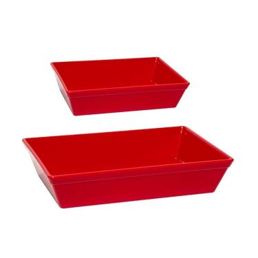 Imagem de Kit De Travessa Stillo Vemplast 2 Peças P+G Vermelho