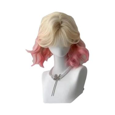 Imagem de Peruca Sintética Curta Cacheada Para Mulheres, Estilo Lolita Cosplay, 