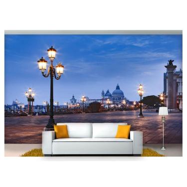 Imagem de Papel De Parede Cidade Veneza Poste Luzes 3D Ncd166