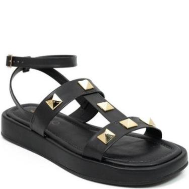 Imagem de Sandália Papete Flatform Com Spikes Fivela Via Uno 882005-Feminino
