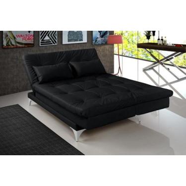 Imagem de Sofá Cama Versátil Pés de Alumínio - Império Estofados, Preto 311