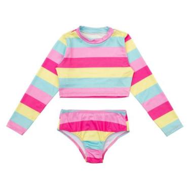 Imagem de Biquíni Menina Praia Com Proteção Solar Uv Juvenil 12 Ao 16 - Fofotinh