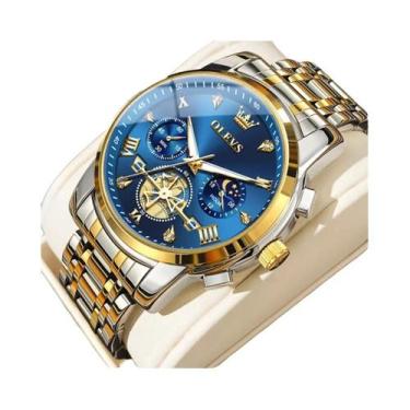 Imagem de Relógio De Quartzo Masculino Luxuoso E À Prova d'Água OLEVS, Multifunc
