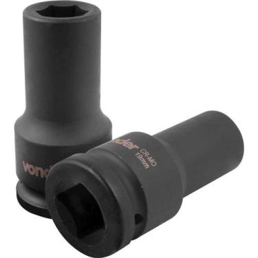 Imagem de Soquete Sextavado Longo de Impacto, 19 mm, Encaixe de 3/4", Vonder