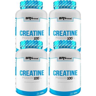 Imagem de Creatina Monohidratada 100% Pura 300g - Kit com 4 unidades - BRN Foods-Unissex