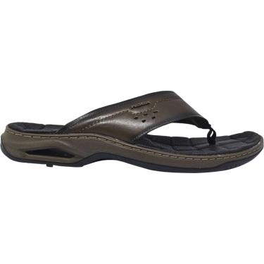 Imagem de Chinelo Dedo Masculino Casual Dia a Dia Passeio Em Couro Plus Size Amortech Pegada 533235