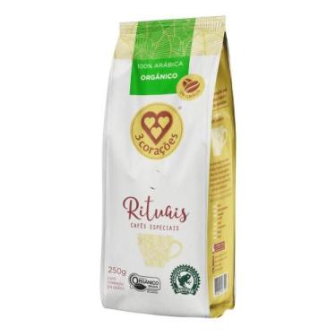 Imagem de Café Orgânico Torrado Em Grãos Rituais 250g 3 Corações