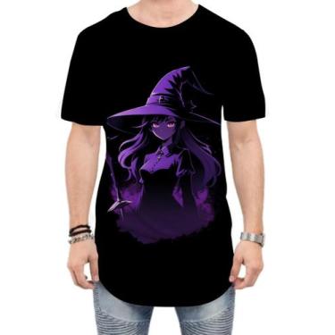 Imagem de Camiseta Longline Bruxa Halloween Púrpura Festa 8 - Kasubeck Store®, G
