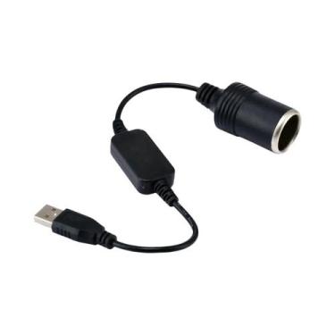Imagem de Adaptador De Tomada USB 12V 8W Para Acendedor De Cigarros, Conversor D