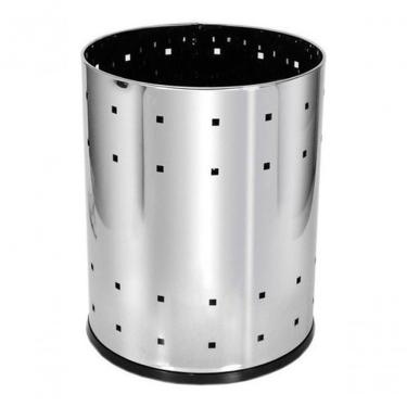 Imagem de Lixeira Telada Aço Inox 13 Litros com Fundo Plástico Resistente para Escritório e Casa Inox