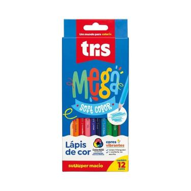 Imagem de Lápis de Cor Tris Triangular Mega Soft Color com Alta Pigmentação e Design Ergonômico E...