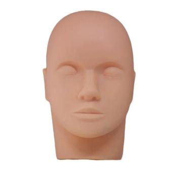 Imagem de Cabeça de Treino para Micropigmentação de Cílios e Maquiagem Profissional em Silicone para Extensão e Design OEM