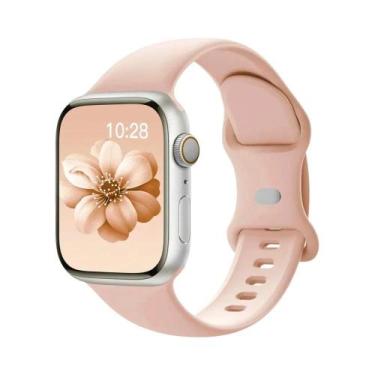 Imagem de Pulseira De Silicone De 40mm 41mm 42mm 44mm 45mm Para Apple Watch, Ban