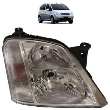 Imagem de Farol Dianteiro Meriva 2002 A 2012 Máscara Cromada - Automotive Import