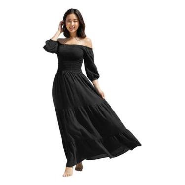 Imagem de Vestido Longo Ciganinha Lastex Casamento Festa Pré Wedding - Dinéia Ci