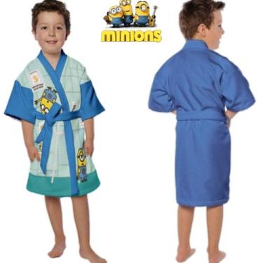 Imagem de Roupão de Banho de Menino Aveludado Infantil Kids Divertido - Lepper, 