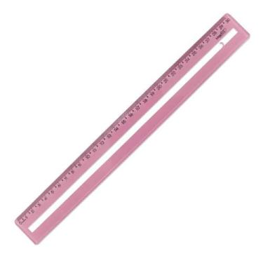 Imagem de Régua Compacta com Guia de Leitura 30cm Maxcril COR:ROSA, ROSA