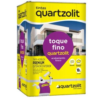 Imagem de Tinta Acrílica Premium Toque Fino Acabamento Fosco 18L Palha Quartzolit