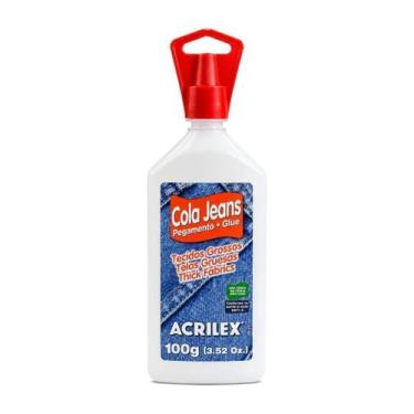 Imagem de Cola Jeans Acrilex 100g Tecidos Grossos Resistente Água