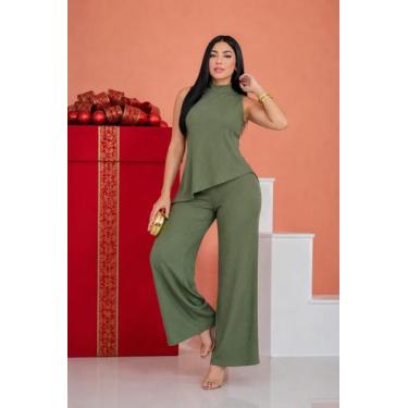 Imagem de conjunto assimétrico - Morena Gyn, Verde oliva, G, ana ruga