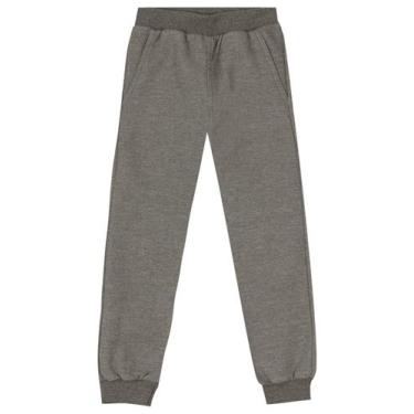 Imagem de Calça jogger infantil menino em moletom brandili, 14, Cinza