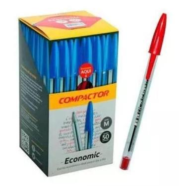 Imagem de Caneta Esferografica Economic Cristal Cx.C/50 Compactor, VERMELHO