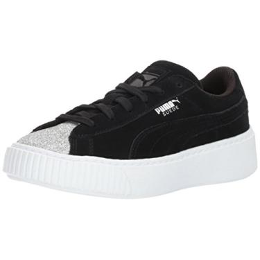 Imagem de PUMA Tênis infantil de camurça plataforma unissex, Puma Prata/preto PUMA, 17
