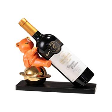 Imagem de Suporte para garrafa de vinho, cerâmica, suporte para garrafa de vinho, bandeja de vinho, sala de estar, armário de vinho, bar, decoração empilhável