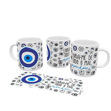 Imagem de Caneca Olho Grego Livrai-me do Mal Proteção Amuleto Mod02
