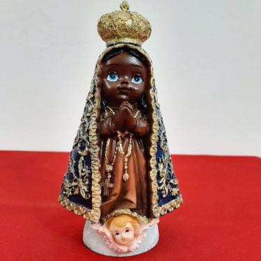 Imagem de Imagem Infantil de Nossa Senhora Aparecida de Resina - 15 cm