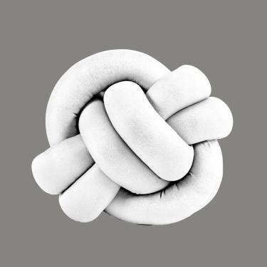 Imagem de Almofada De Nó Decorativa Branco Avulsa